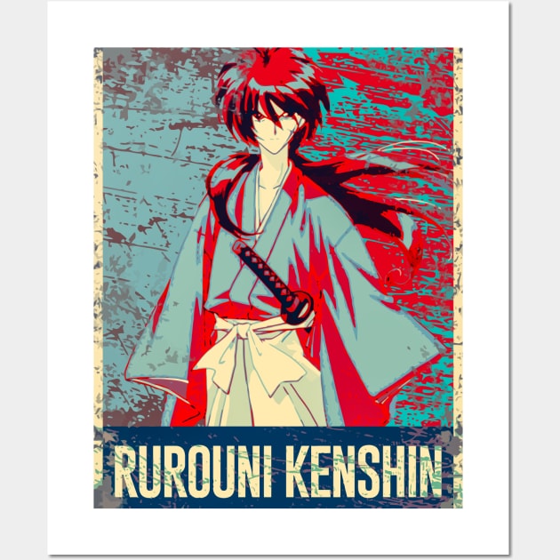 Rurouni Kenshin in Hope Style Distressed Wall Art by DeathAnarchy
